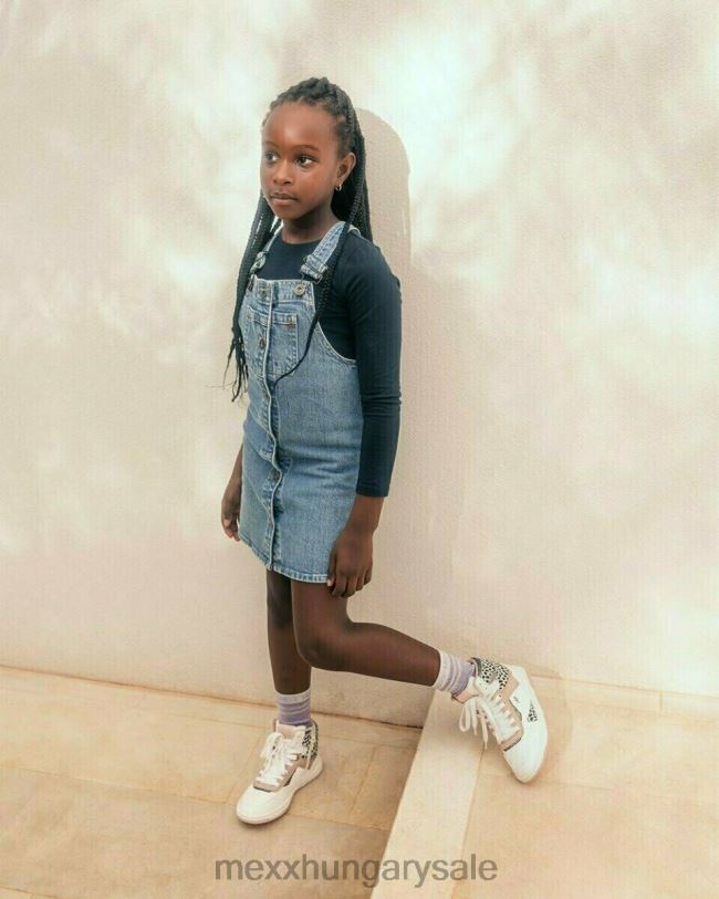 XV8H6862 lányok Mexx dorina farmer ruha világos vintage kék