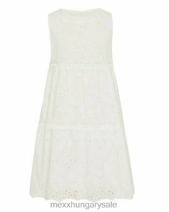 XV8H6863 lányok Mexx törtfehér broiderruha fehér