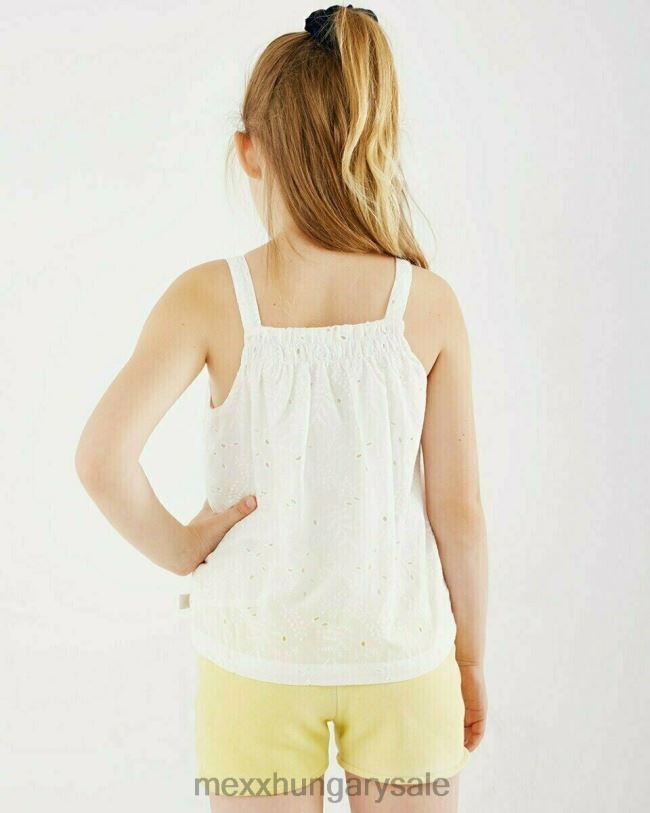 XV8H6864 lányok Mexx broider felső törtfehér fehér