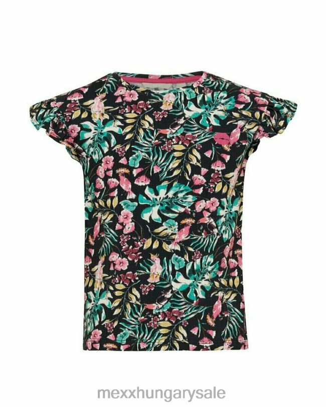 XV8H6869 lányok Mexx nyomott fodros felső navy kék