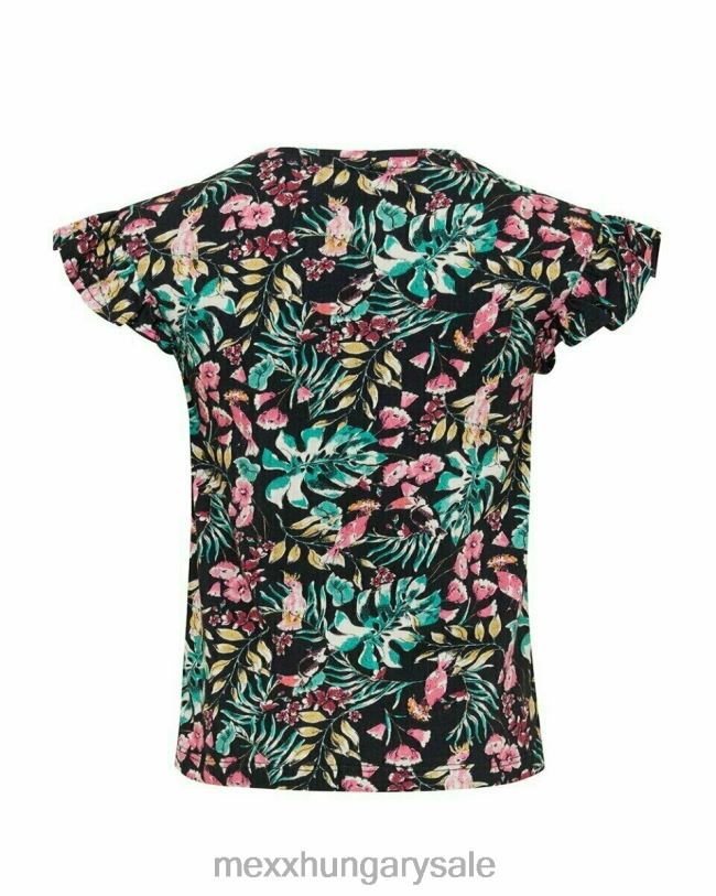 XV8H6869 lányok Mexx nyomott fodros felső navy kék