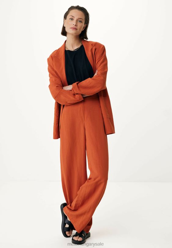 XV8H687 nők Mexx vászon egysoros blézertégla narancs