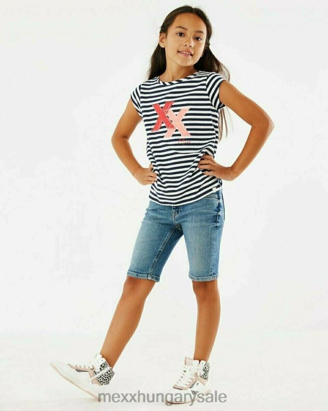 XV8H6870 lányok Mexx juno rövid karcsú lábú farmer vintage kék kék