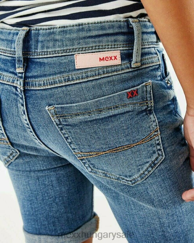 XV8H6870 lányok Mexx juno rövid karcsú lábú farmer vintage kék kék
