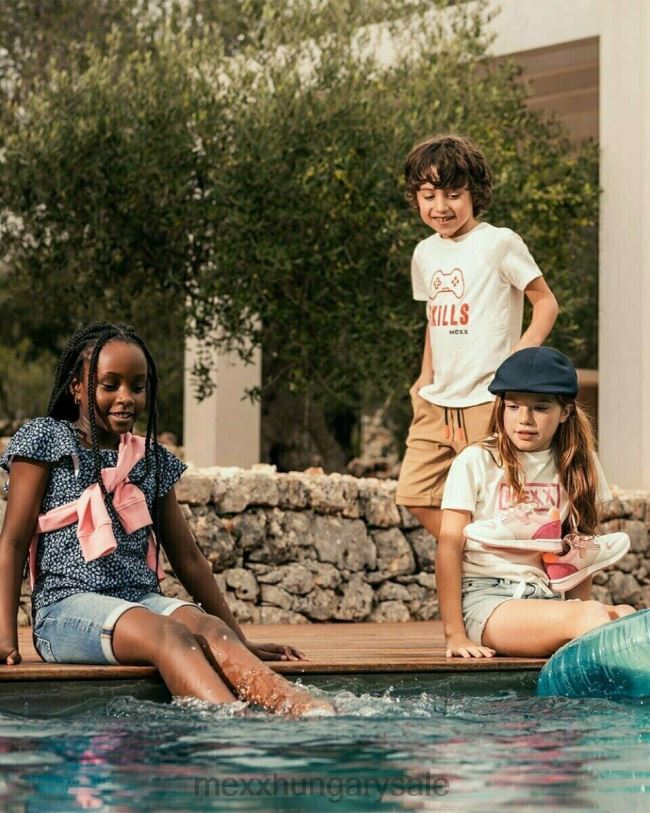 XV8H6870 lányok Mexx juno rövid karcsú lábú farmer vintage kék kék