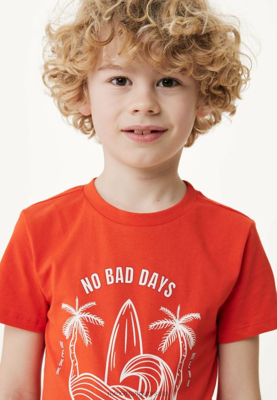 XV8H6877 fiúk Mexx póló piros műalkotással pamut