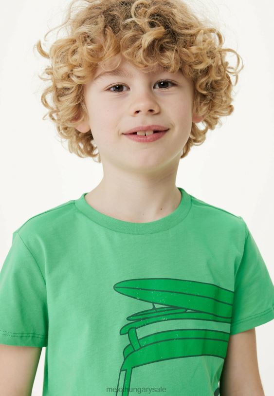 XV8H6880 fiúk Mexx póló zöld műalkotással pamut