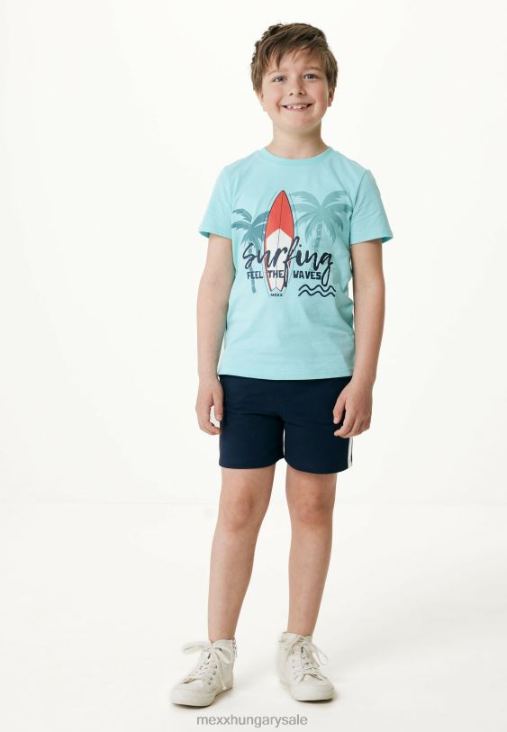 XV8H6884 fiúk Mexx sötétkék nyomott csíkos melegítőnadrág kék