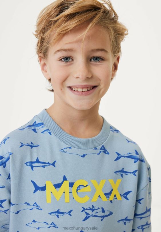 XV8H6885 fiúk Mexx pulóver nyomtatási fény kék