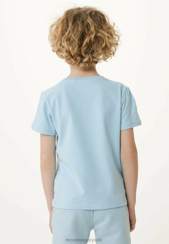 XV8H6887 fiúk Mexx rövid ujjú póló gumimintás könnyű kék