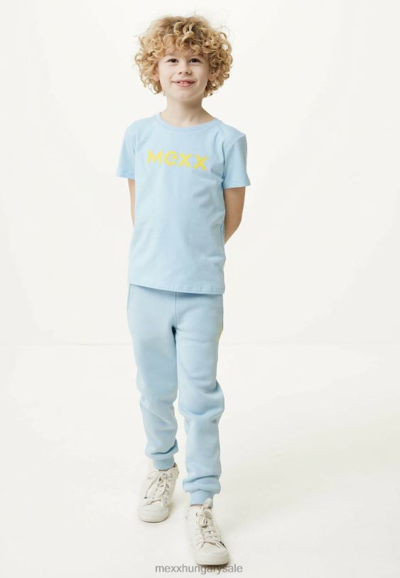 XV8H6887 fiúk Mexx rövid ujjú póló gumimintás könnyű kék