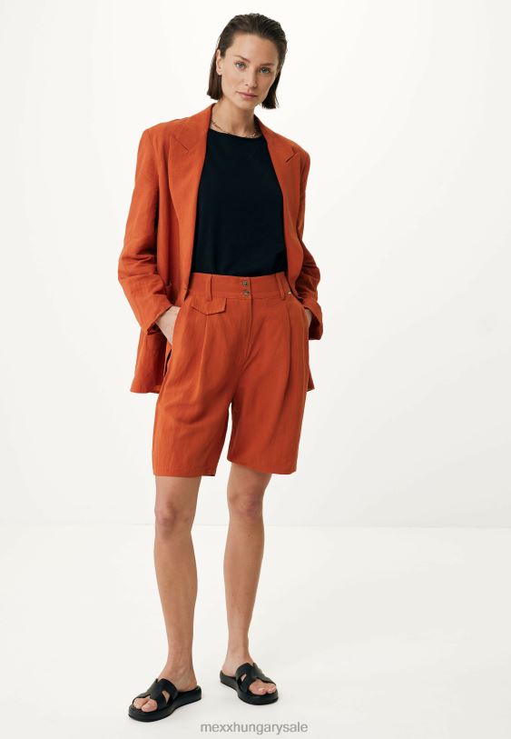 XV8H689 nők Mexx vászon rövidnadrág tégla narancs