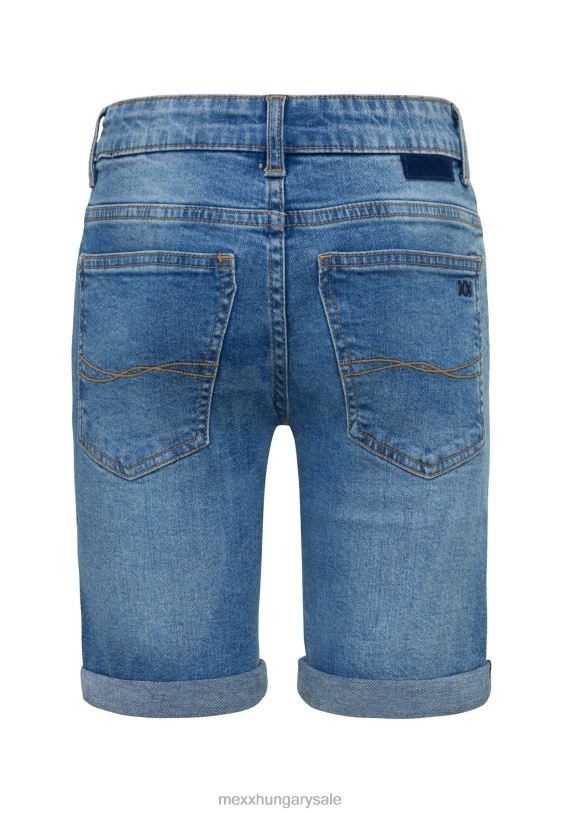 XV8H6893 fiúk Mexx rövid normál derék egyenes szárú farmer rövid vintage kék
