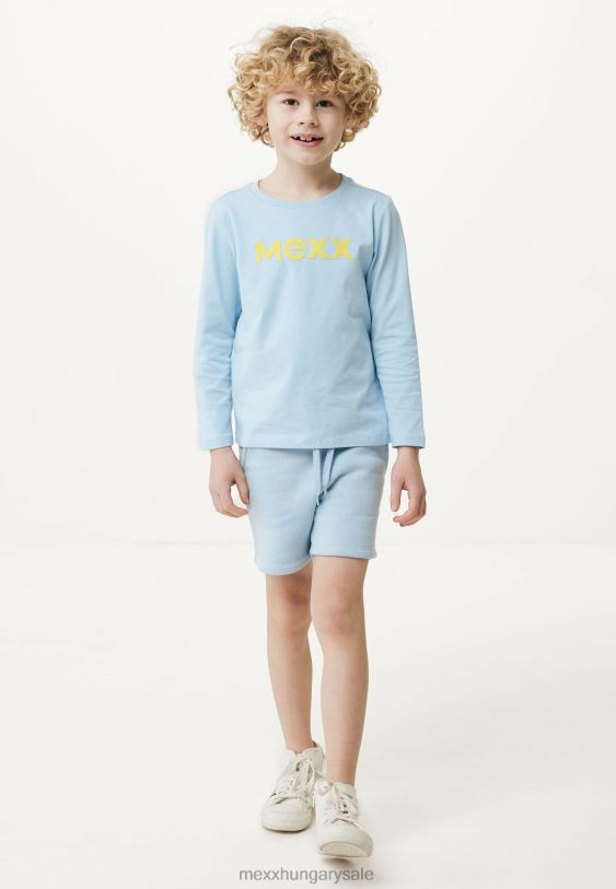 XV8H6898 fiúk Mexx hosszú ujjú póló gumimintás könnyű kék
