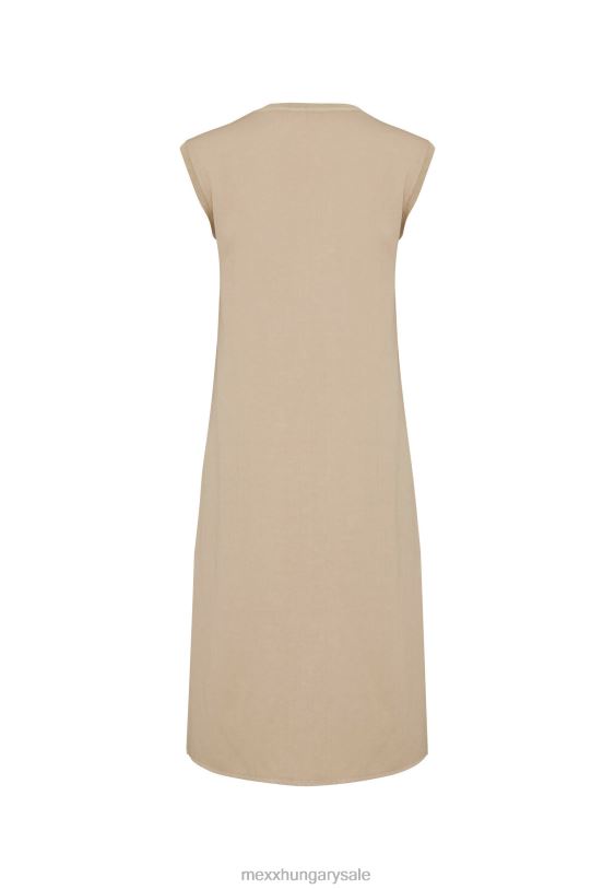 XV8H69 nők Mexx ujjatlan V-nyakú ruhahomok bézs