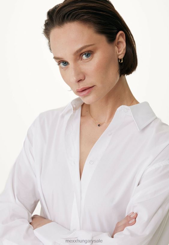 XV8H690 nők Mexx túlméretezett törtfehér blúz pamut
