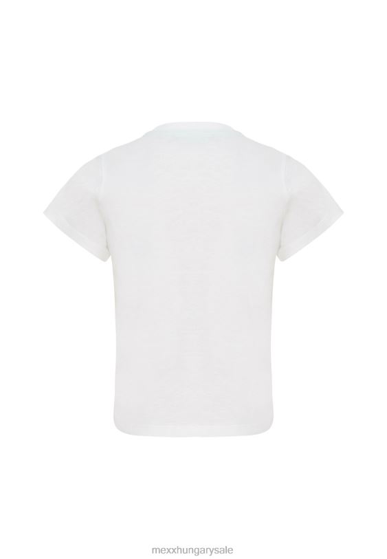 XV8H6902 fiúk Mexx póló artwork rövid ujjú törtfehér bézs
