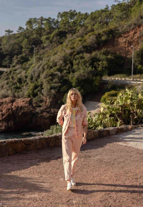 XV8H692 nők Mexx xenia derékközép farmernadrág rózsaszín