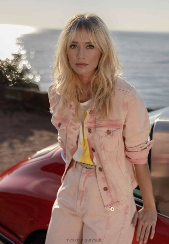 XV8H692 nők Mexx xenia derékközép farmernadrág rózsaszín