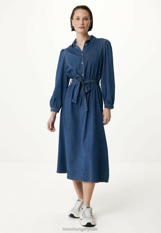 XV8H693 nők Mexx kiszélesedő pólóruha farmer kék