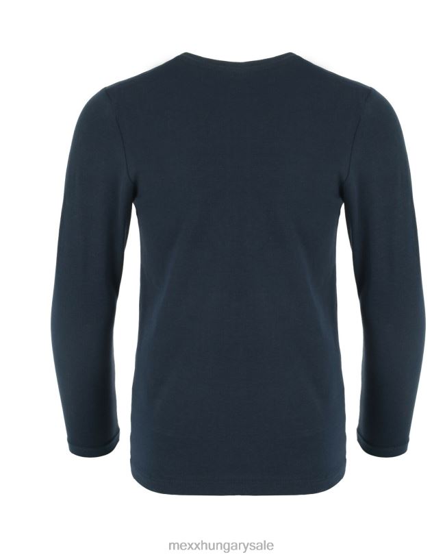 XV8H6931 fiúk Mexx hosszú ujjú műalkotás póló sötétkék kék