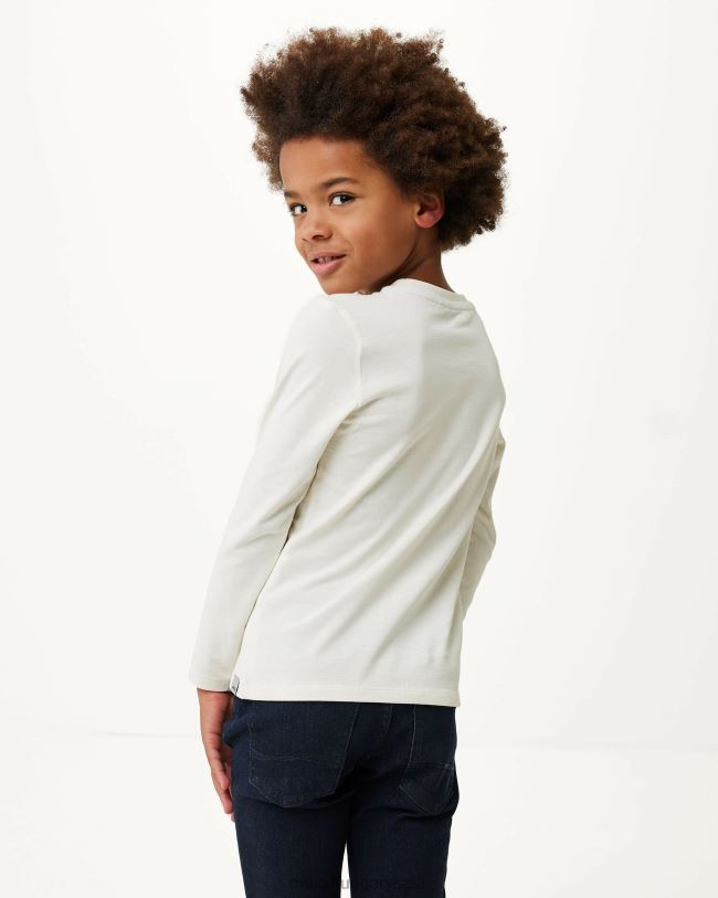 XV8H6939 fiúk Mexx hosszú ujjú műalkotás póló le fehér