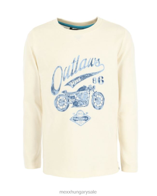 XV8H6939 fiúk Mexx hosszú ujjú műalkotás póló le fehér