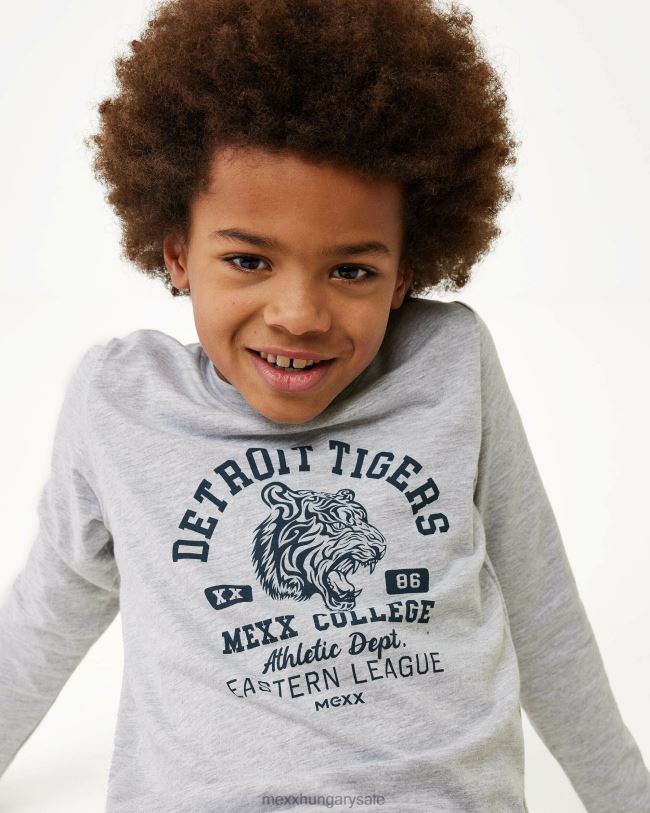 XV8H6940 fiúk Mexx hosszú ujjú műalkotás póló közelharci szürke