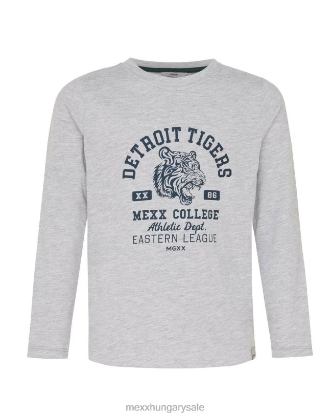 XV8H6940 fiúk Mexx hosszú ujjú műalkotás póló közelharci szürke