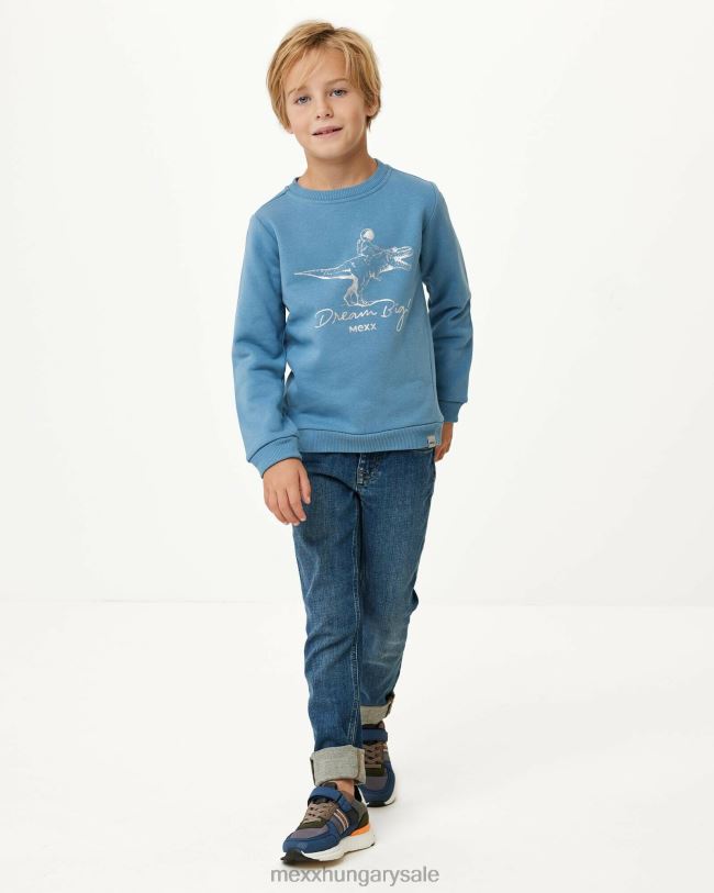 XV8H6946 fiúk Mexx crewneck műalkotásokkal középen kék