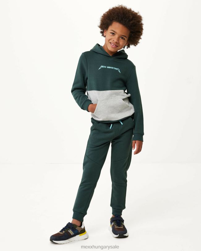 XV8H6948 fiúk Mexx colorblock kapucnis sötét zöld
