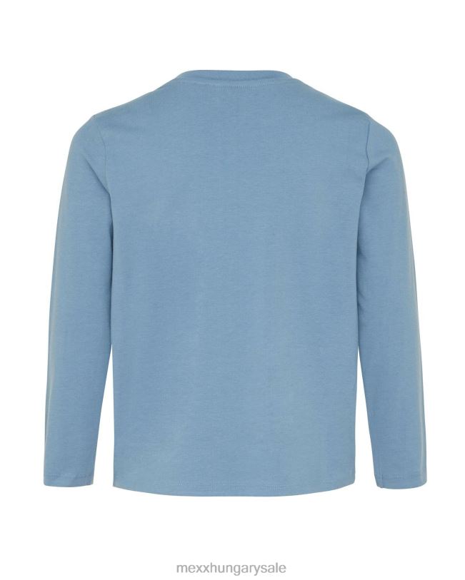 XV8H6949 fiúk Mexx hosszú ujjú logós hordozó póló közép kék