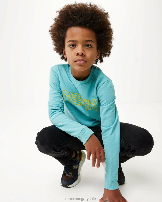 XV8H6953 fiúk Mexx crewneck logó szállító óceán kék