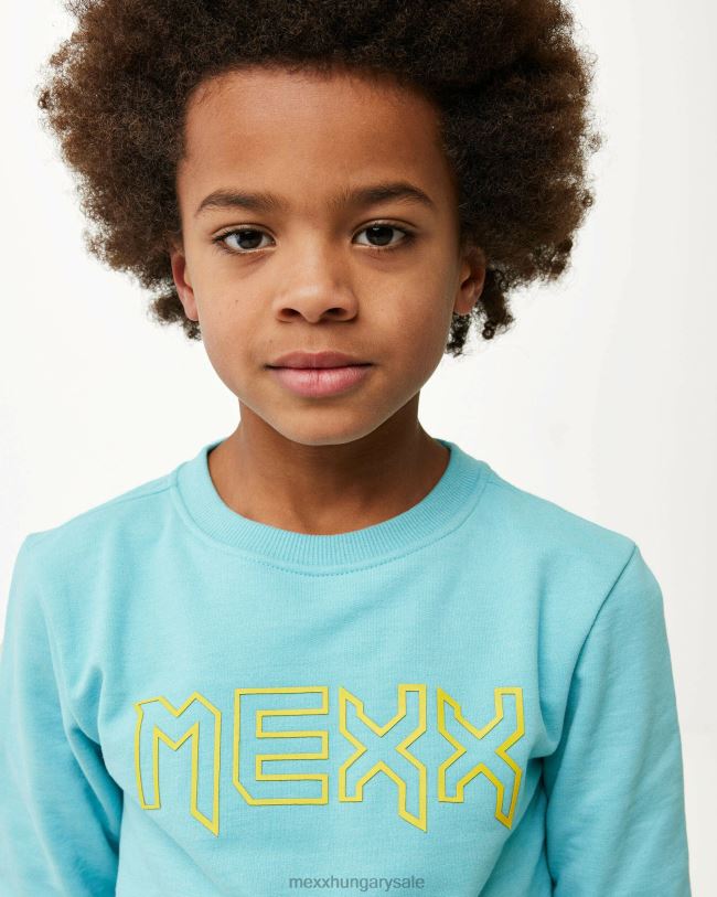 XV8H6953 fiúk Mexx crewneck logó szállító óceán kék