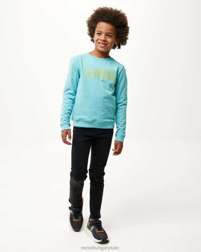 XV8H6953 fiúk Mexx crewneck logó szállító óceán kék