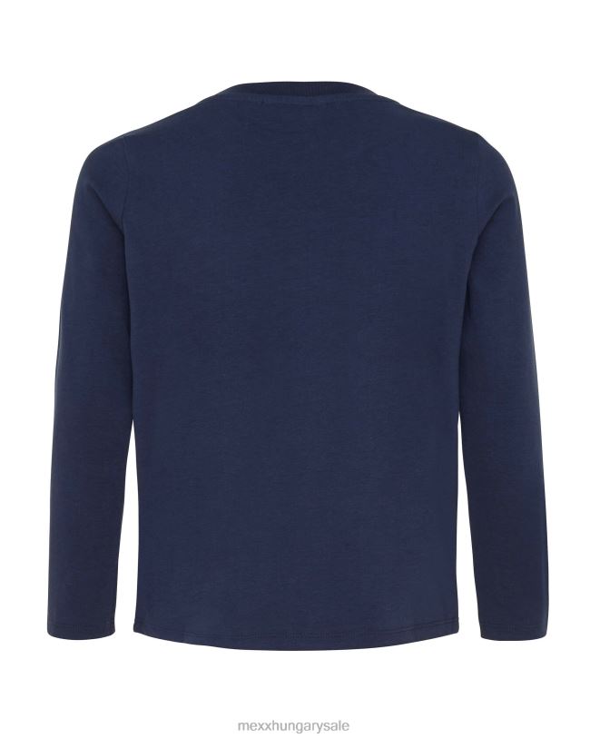 XV8H6957 fiúk Mexx póló sötétkék grafikával kék