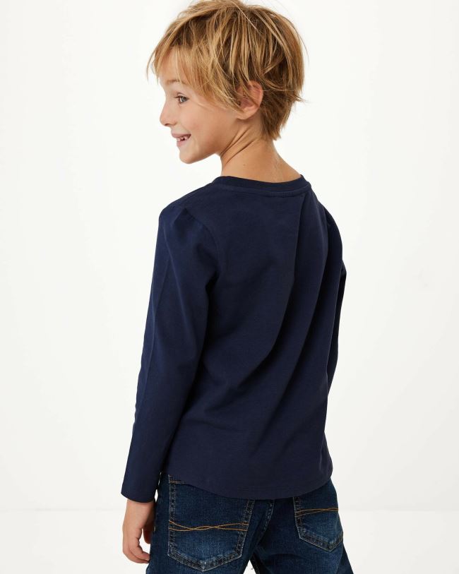 XV8H6958 fiúk Mexx póló logó hordozó sötétkék kék