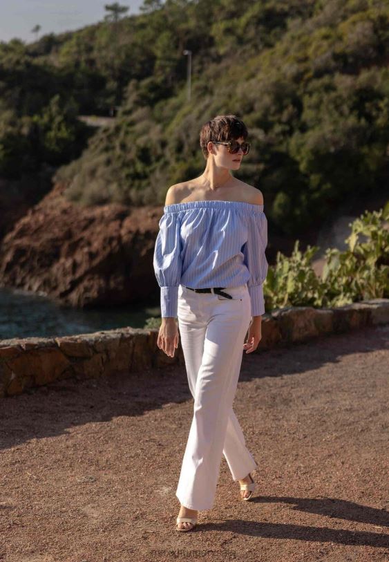 XV8H696 nők Mexx vállból blúz kék