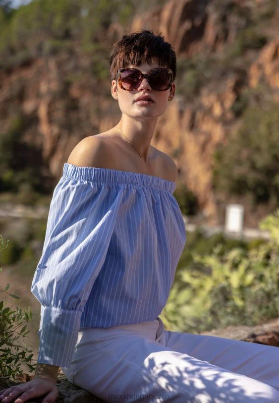 XV8H696 nők Mexx vállból blúz kék