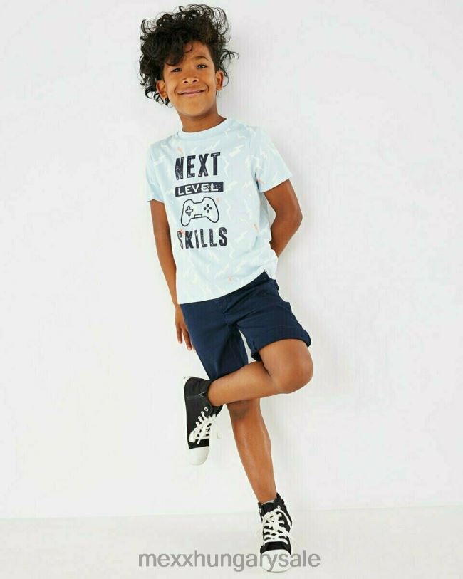 XV8H6970 fiúk Mexx nyomott póló világoskék kék