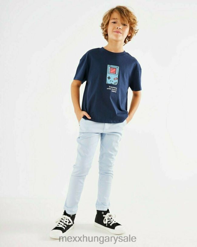 XV8H6973 fiúk Mexx műalkotás póló sötétkék kék