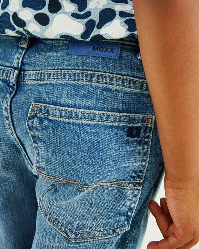 XV8H6982 fiúk Mexx jess rövid egyenes szabású farmer vintage használt kék