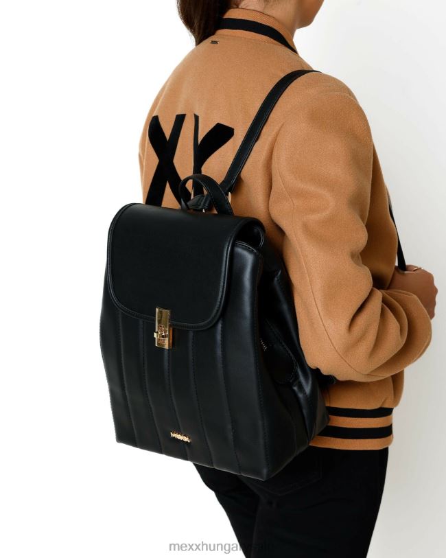 XV8H6430 nők Mexx függőleges steppelt hátizsák fekete