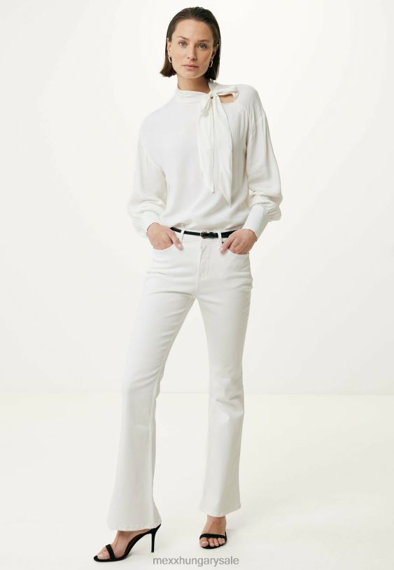 XV8H668 nők Mexx csokornyakkendős blúz le fehér